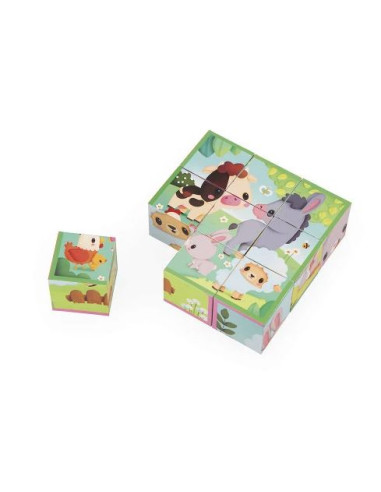Cube en carton 9pcs - Ferme