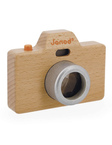 Appareil photo sonoreet lumineux en bois