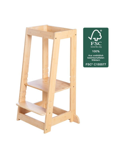 Tour d'apprentissage en bois de bambou