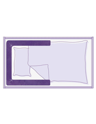 Réducteur de lit droit en coton 200cm...