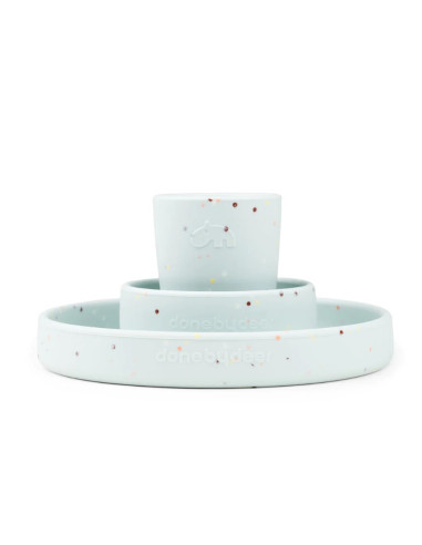 Set vaisselle silicone Confetti - Blue