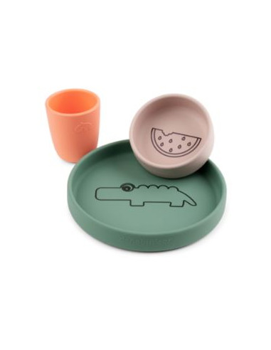 Set vaisselle silicone Croco -...