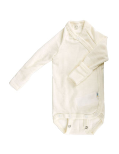 Body croisé laine/soie manche longue...