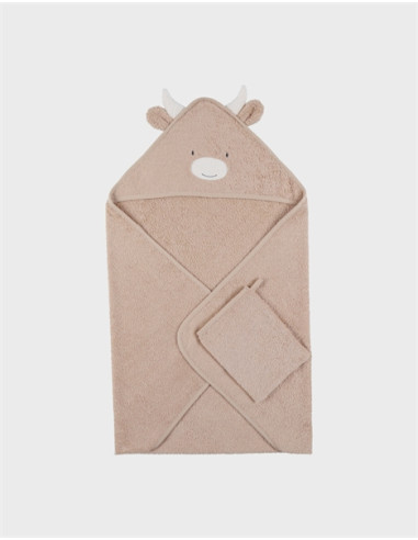 Cape de bain + gant - Fluffy