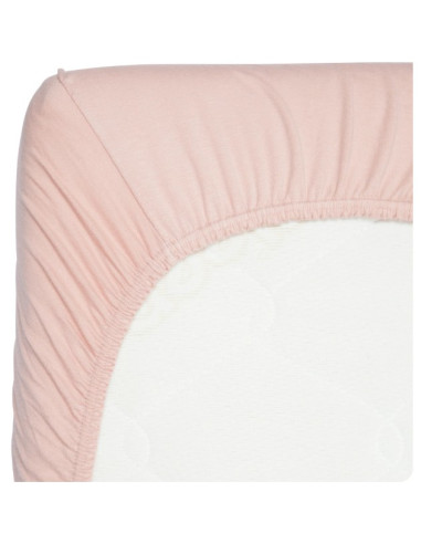 Drap housse bambou 60x120 - Misty Rose