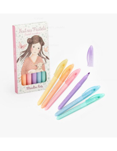 6 feutres Pastels - Les Rosalies