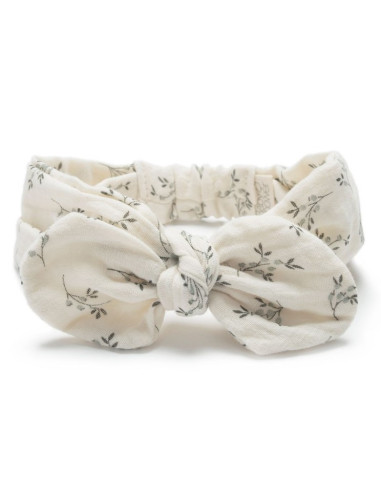 Turban nouveau-né coton - Olive Bloom