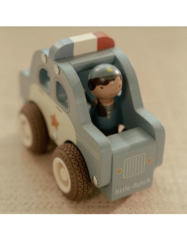 Voiture de police en bois 