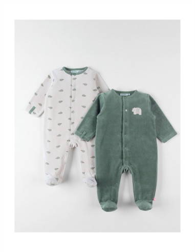 Lot de 2 Pyjamas Dors-bien en velours...