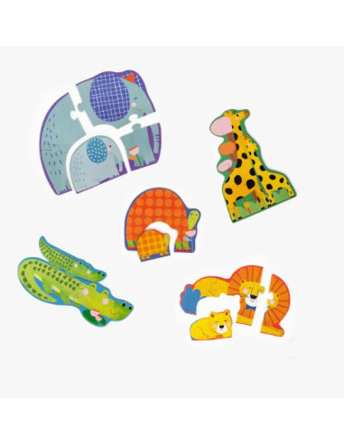 5 Puzzles évolutifs animaux - Les...