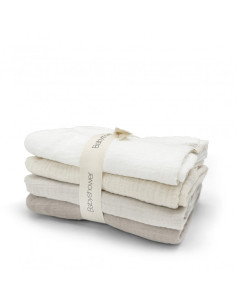 Lot de 4 tetras unis coton...