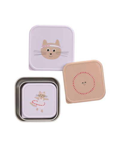 Boîtes à goûter enfants (Lot de 3) -...