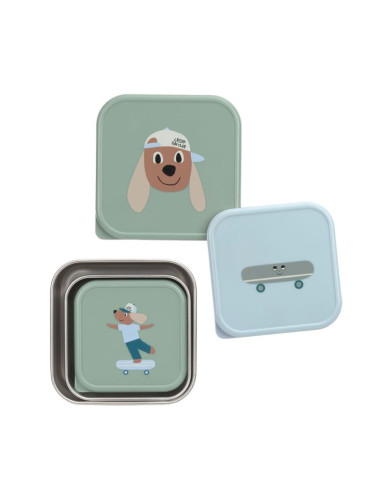 Boîtes à goûter enfants (Lot de 3) -...