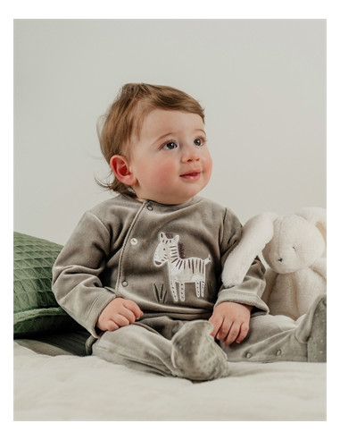 Pyjama Dors-bien velours - Kaki Sweet...