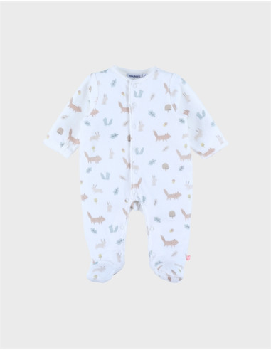 Pyjama bébé, Velours AOP - Fancy fox 6M