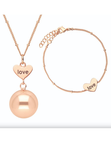 Bola + bracelet - Breloque Love...