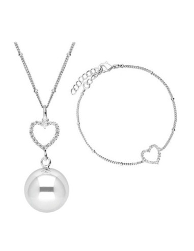 Bola + bracelet - petit coeur argent