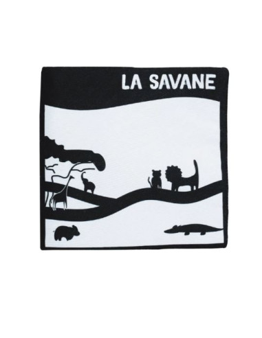Livre d'éveil noir & blanc - La Savane