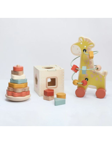 Coffret de 3 jeux d'activités en bois