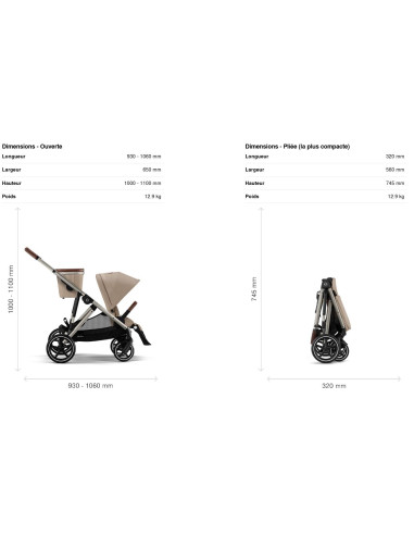 Poussette Cybex Gazelle S2 - Stormy...