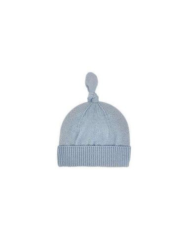 Bonnet noeud Mérinos 0/3mois - Beige