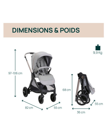 Poussette Chicco Bellagio 2 - Lunar Rock