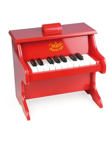 Piano en bois - Rouge