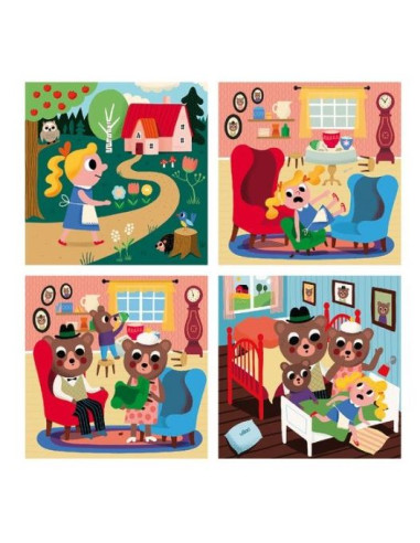 Coffret de 4 puzzles en bois - Boucle...