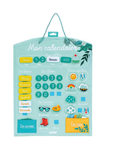 Mon Calendrier tissu - Turquoise