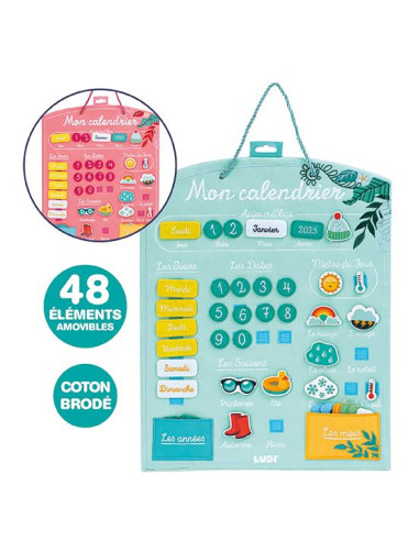 Mon Calendrier tissu - Turquoise