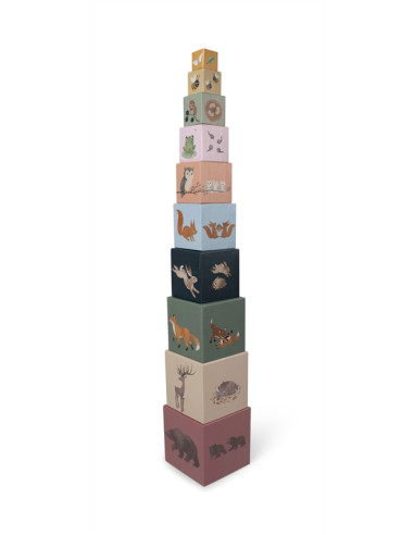 Pyramide carrée - Chiffres et animaux...