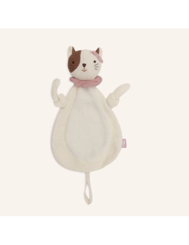 Doudou attache sucette Tricoté - Cat...
