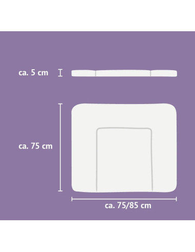 Matelas à langer sans PVC 75x85cm -...