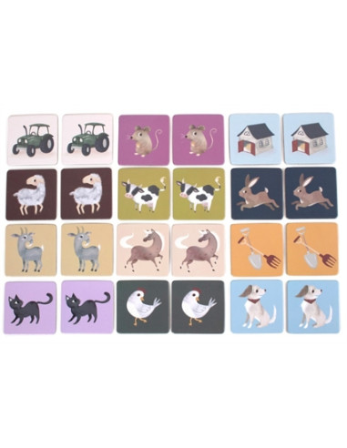 Memory 24 pièces - Animaux de la ferme