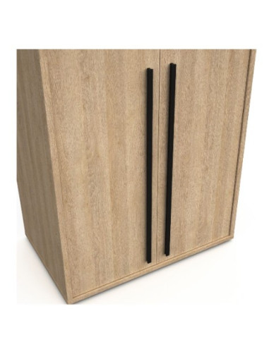 Garde-robe 2 portes - TESSA Chêne sable