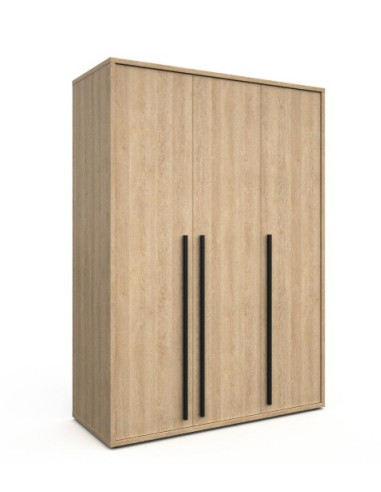Garde-robe 3 portes - TESSA Chêne sable