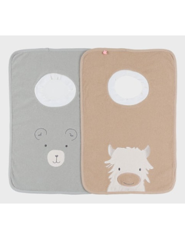 Bavoir funny (2pcs) éponge - Fluffy &...