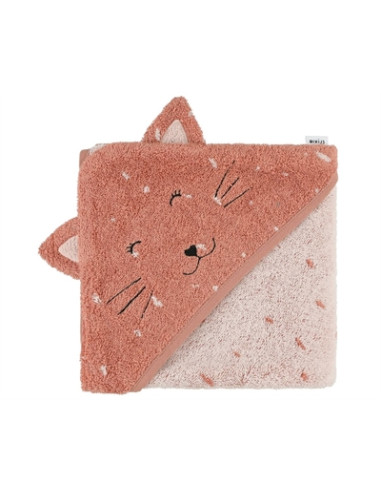 Cape de bain coton bio 75x75 - Mrs. Cat