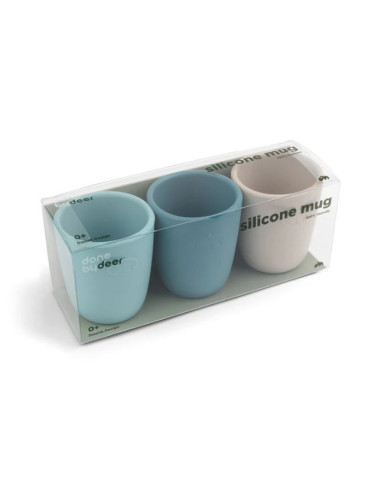 Lot de 3 mini-tasses en silicone -...