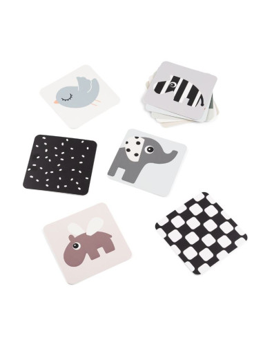 Lot de 10 cartes - Motifs contrastés